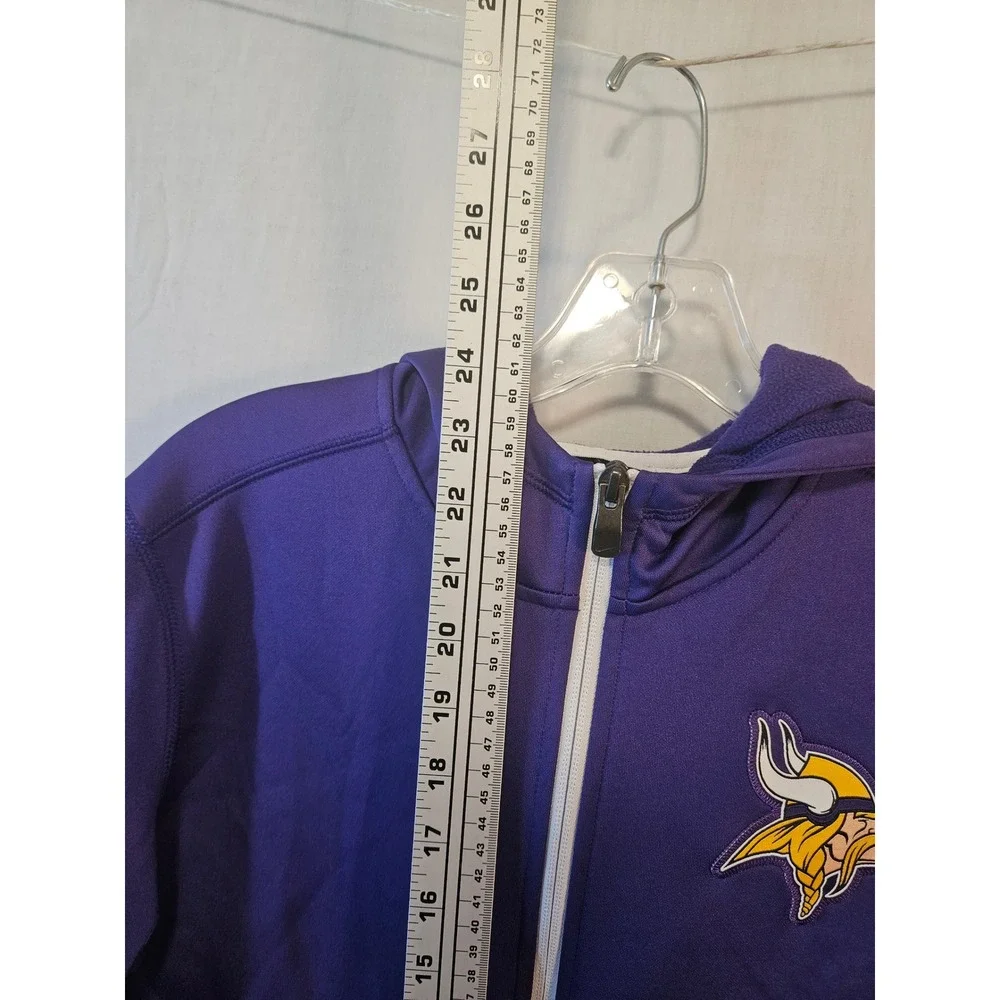 Nike Minnesota Vikings Mens Purple Therma-FIT Full Zip Hoodie NFL Logo 2554